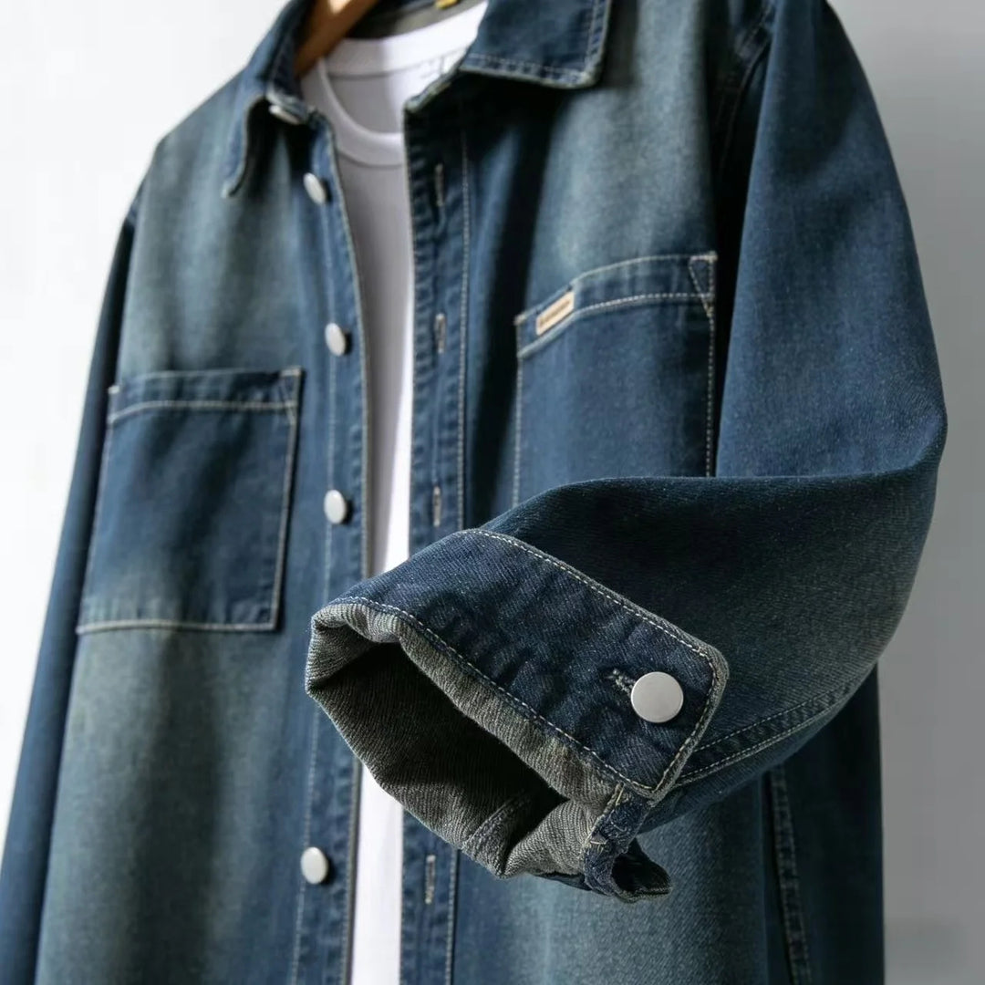 Tharaka - Camicia Oversize in Denim Ironside