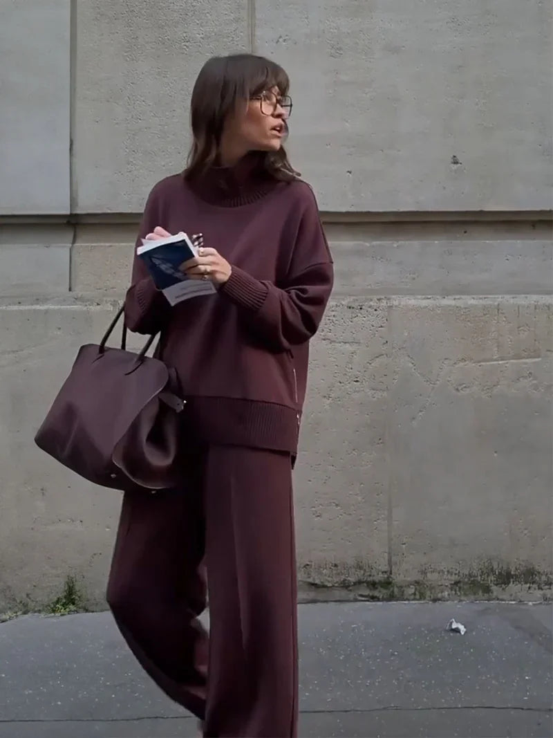 Nogaelle - Elegante Set Felpa Dalla Vestibilità Morbida