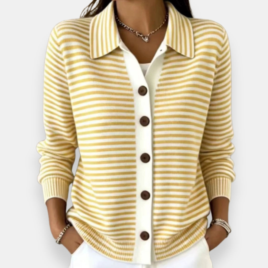 Kerana - Cardigan a Righe Con Bottoni