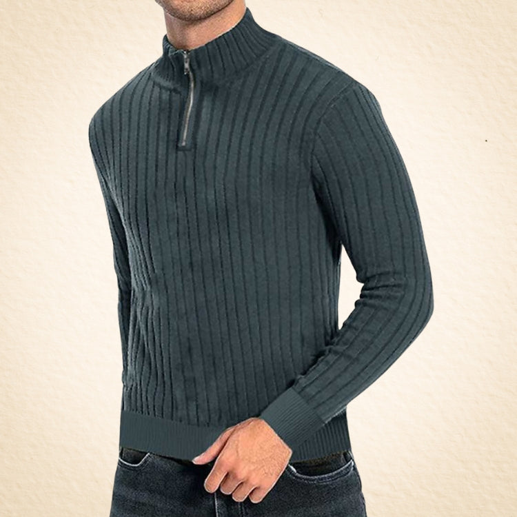Zaccheo - Maglione Casual Con Collo Alto E Zip