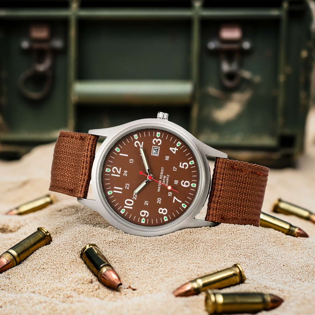 Orologio da polso casual ispirato al militare