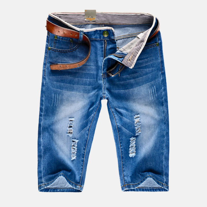 Eleena - Pantaloncini In Denim Effetto Consumato Cresta