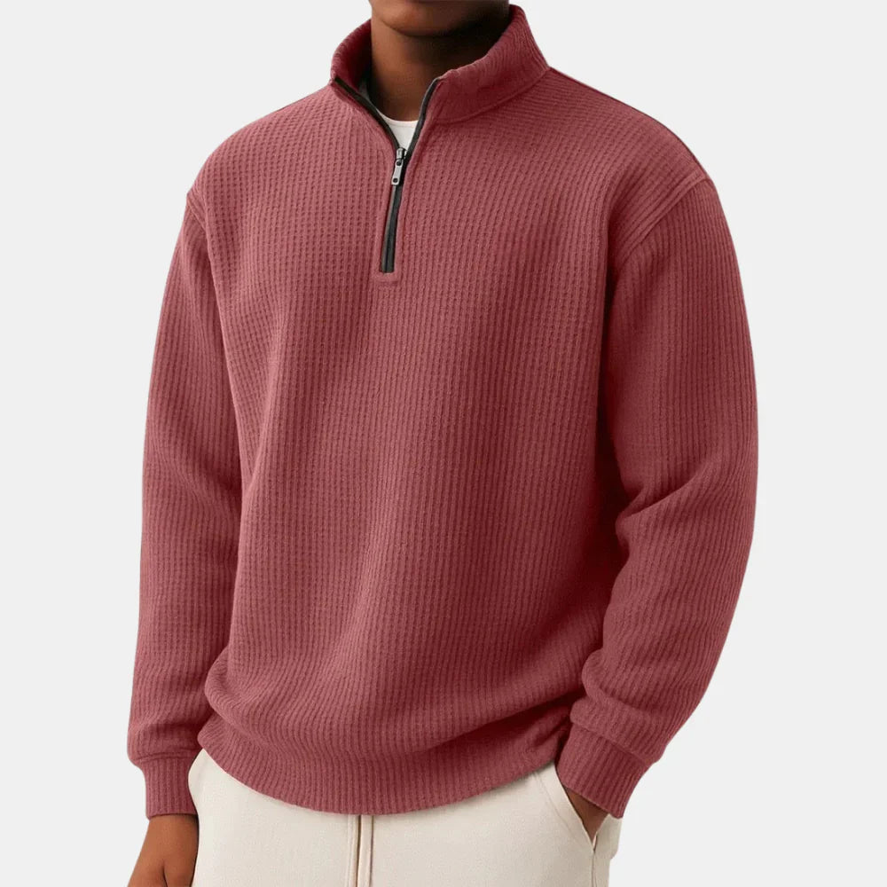 Shachar - Maglione Casual Con zip