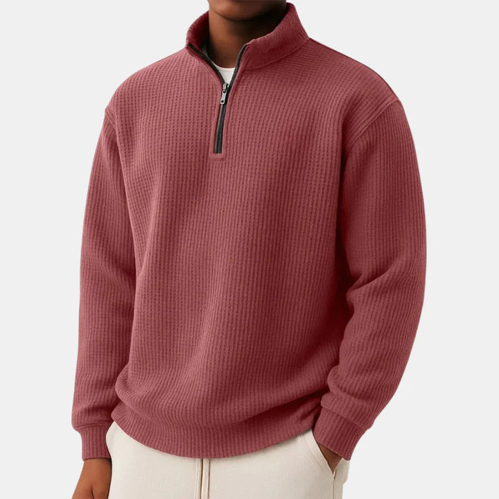 Shachar - Maglione Casual Con zip