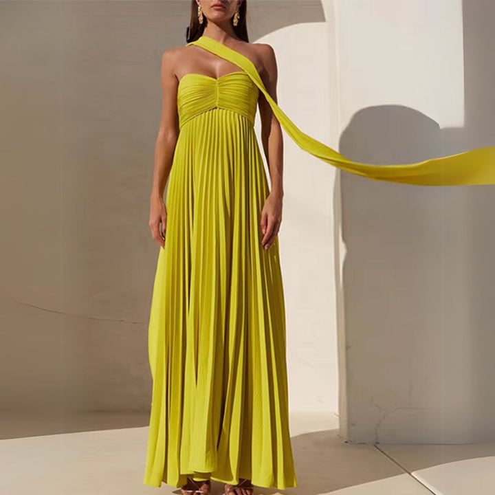 Melista - Elegante Abito Lungo Plissettato