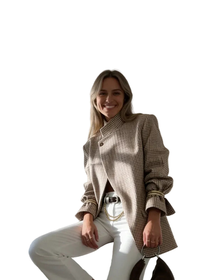 Clodagh - Blazer Strutturato Vintage a Quadri