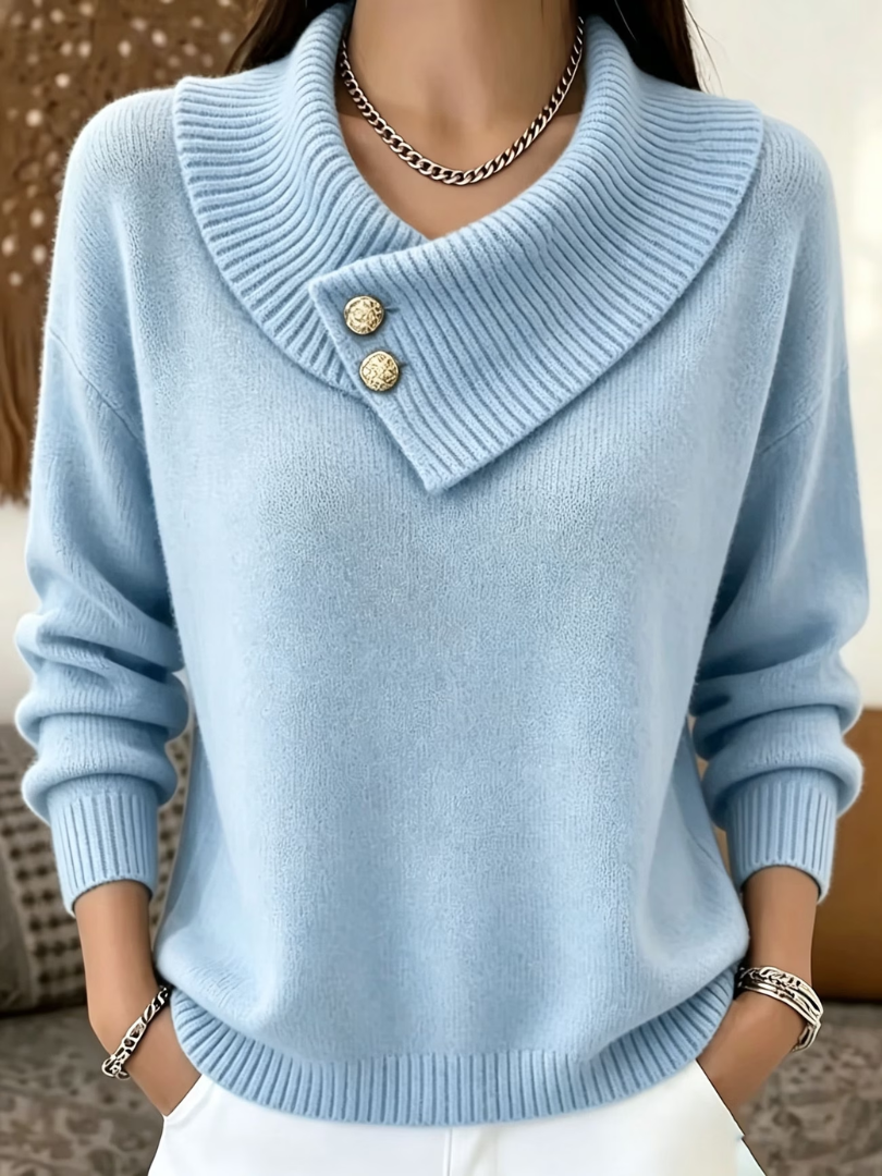 Haliza - Maglione in Maglia a Coste Con Collo a Cappuccio