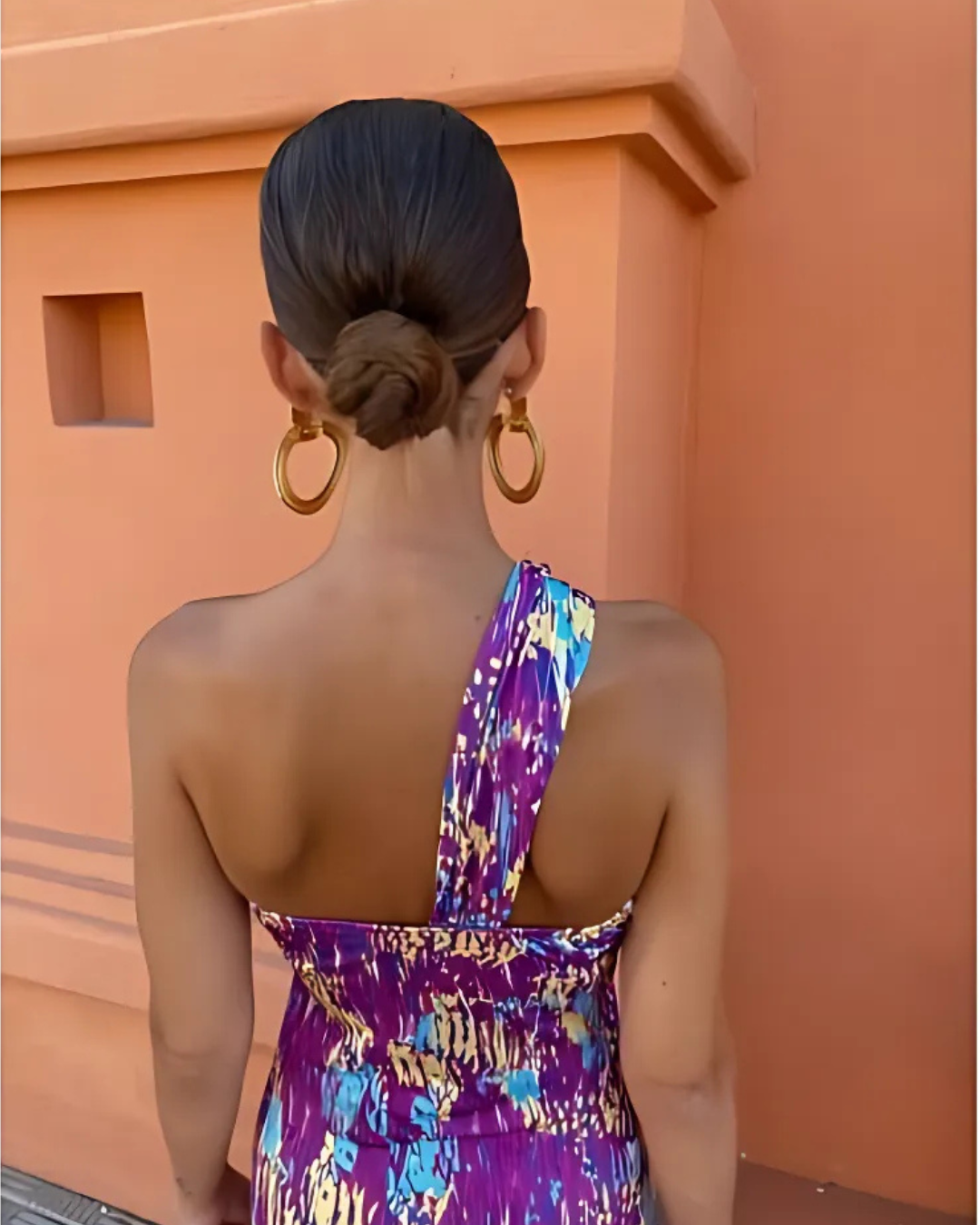 Svetlena - Elegante Abito Lungo Monospalla