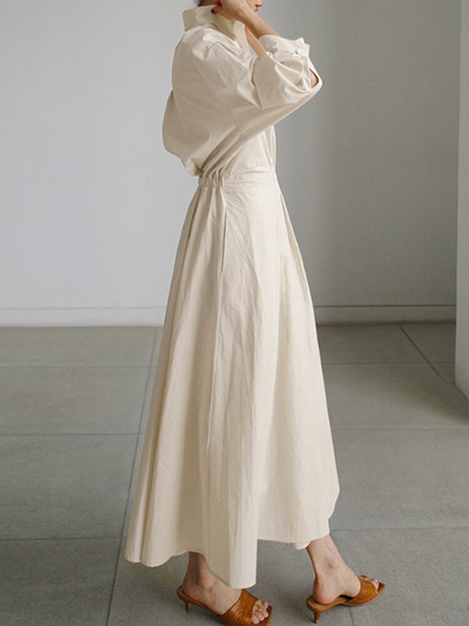 Priyanka - Elegante Abito Lungo Con Maniche Lunghe