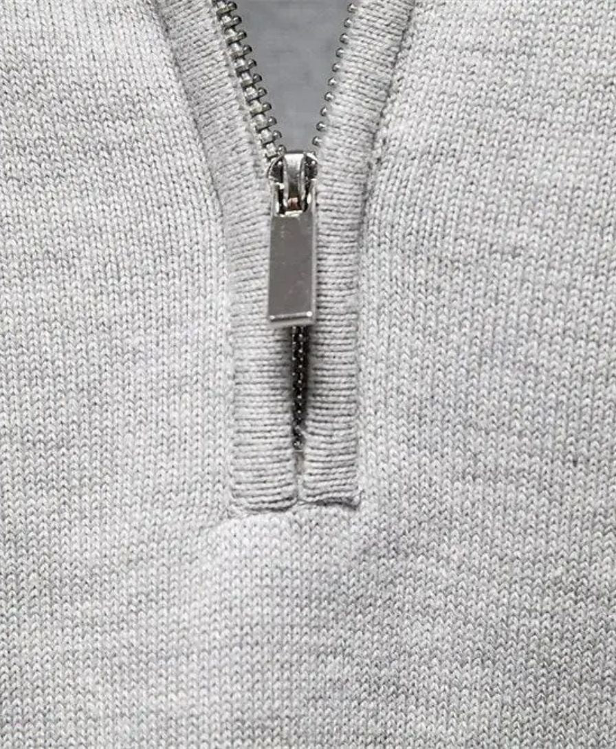 Stoyan - Maglione Lavorato a Maglia Con Mezza Zip