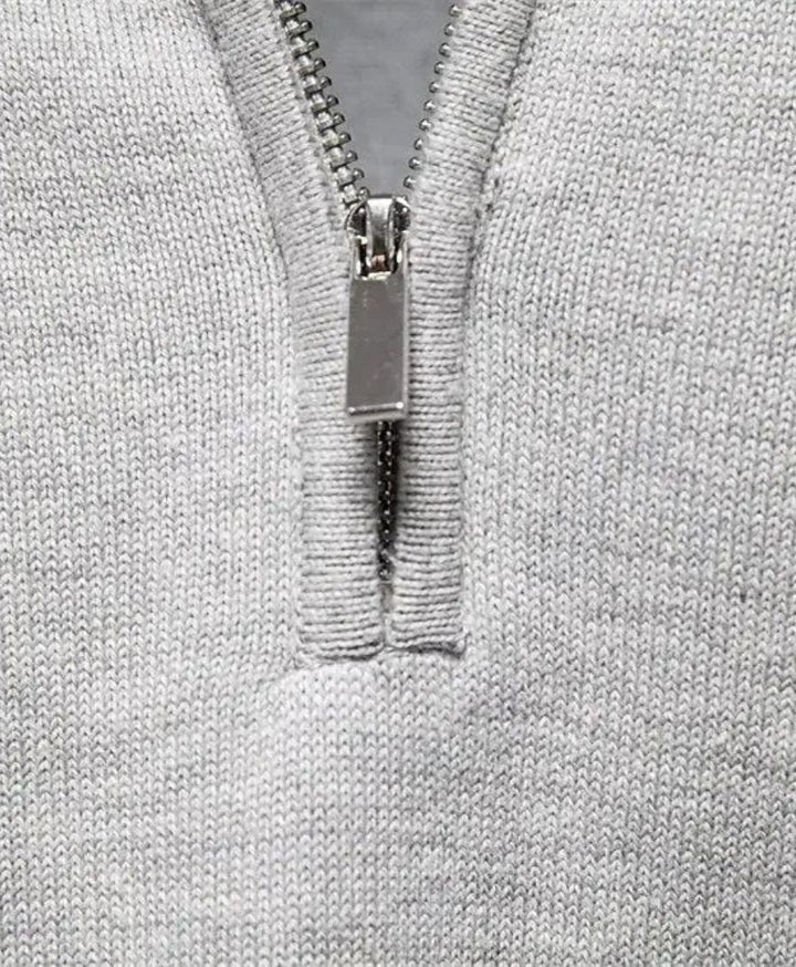 Stoyan - Maglione Lavorato a Maglia Con Mezza Zip