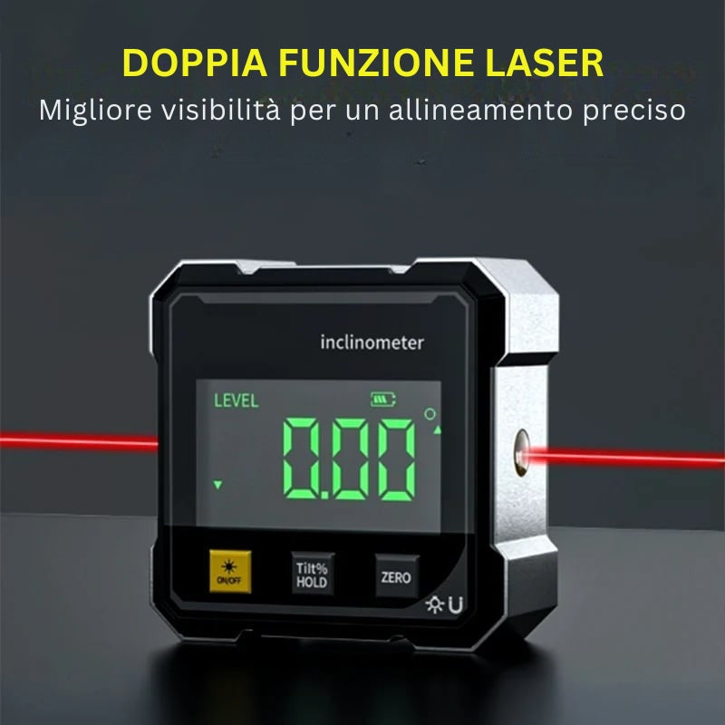 MagPro - Goniometro Digitale Magnetico a 4 Lati Con Laser