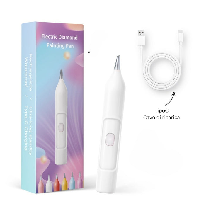 DazzleDot - Penna Diamantata Elettrica per Pittura 6 Colori