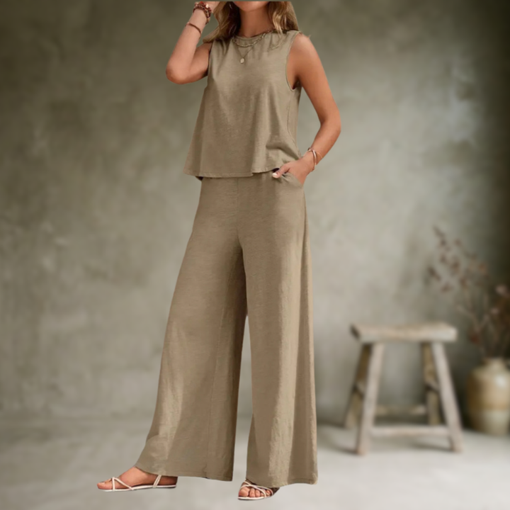 Alizeh - Elegante Completo a Due Pezzi Senza Maniche
