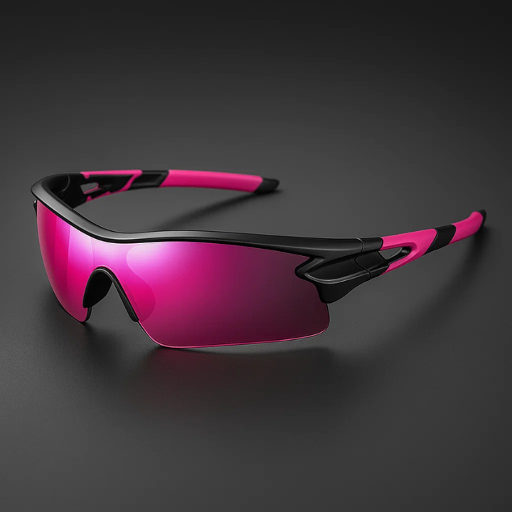 VeloShade - Occhiali da Sole Sportivi da Ciclismo Avvolgenti con Lenti a Specchio