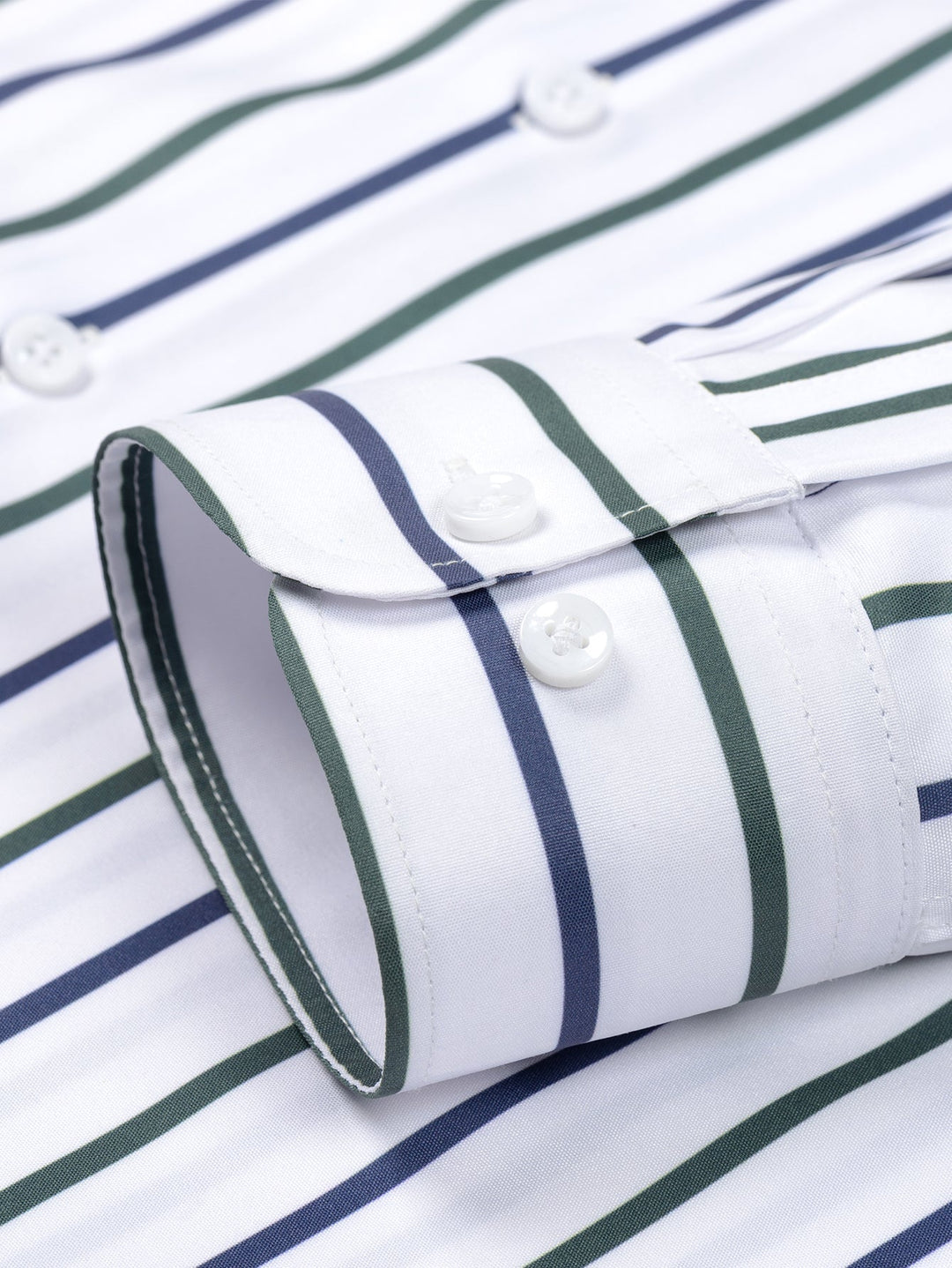 Burt - Camicia a Righe a Maniche Lunghe con Bottoni