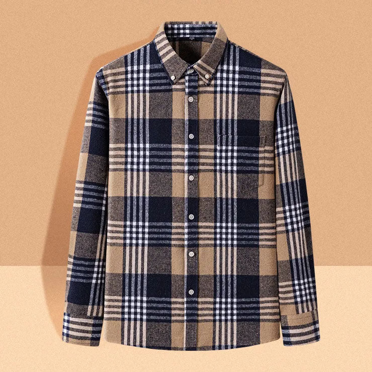 Hansamu - Elegante Camicia a Maniche Lunghe Con Bottoni