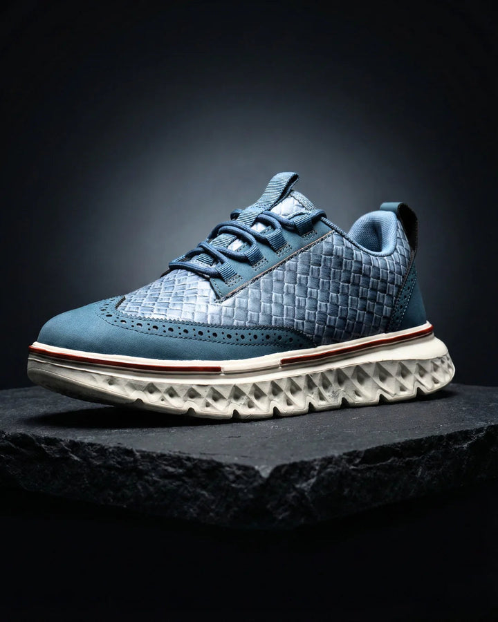 Kremer - Scarpa da Ginnastica Stringate in Pelle Intrecciata