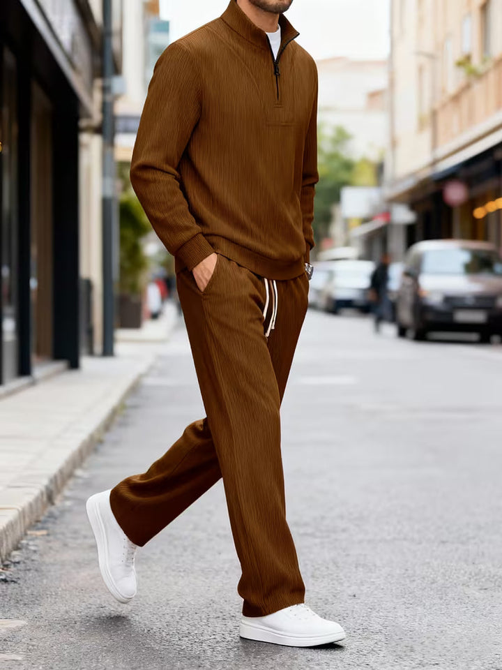 Cian - Completo Da Ginnastica a Due Pezzi Con Zip a Un Quarto