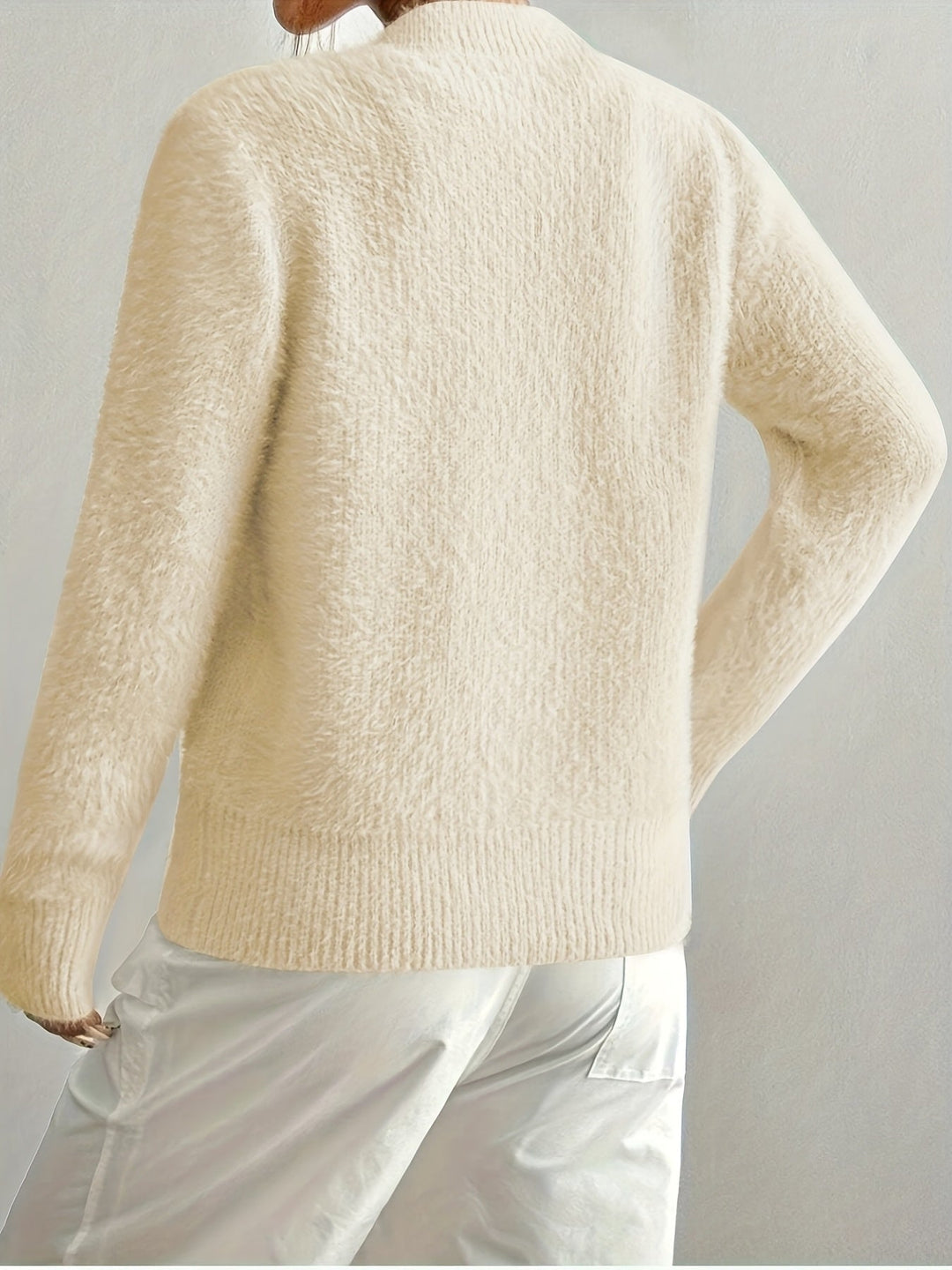 Smelissa - Cardigan Lavorato a Maglia Con Bottoni a Forma Di Cuore e Maniche Lunghe