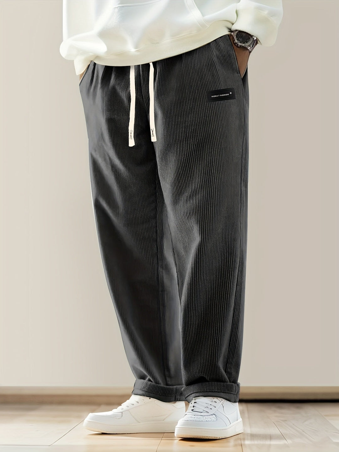 Ellyson - Pantaloni In Velluto a Coste Con Coulisse In Vita