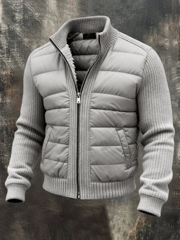 Kylian - Giacca Da Esterno Vintage in Maglia Patchwork
