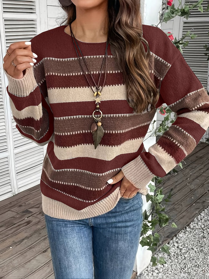Fadina - Maglione in Maglia a Maniche Lunghe