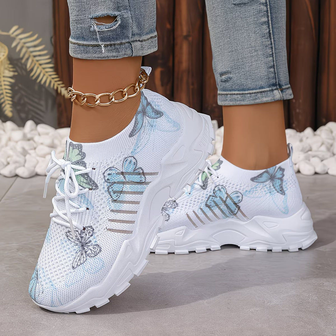 Destinee - Sneaker Con Lacci e Stampa a Farfalle