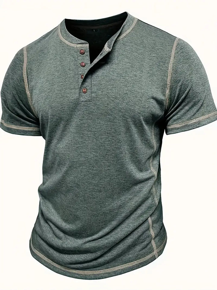 Orazio - Maglietta a Maniche Corte Con Bottoni