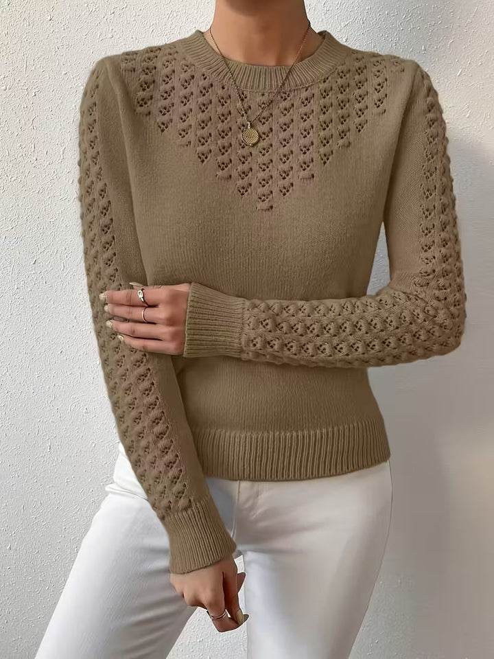 Shannen - Maglione Lavorato a Maglia a Maniche Lunghe