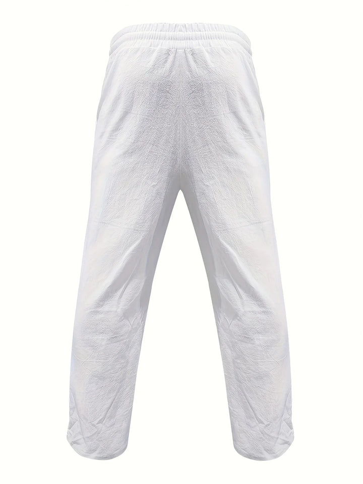 Beslan - Elegante Pantalone A Gamba Dritta Con Bottoni Dorati