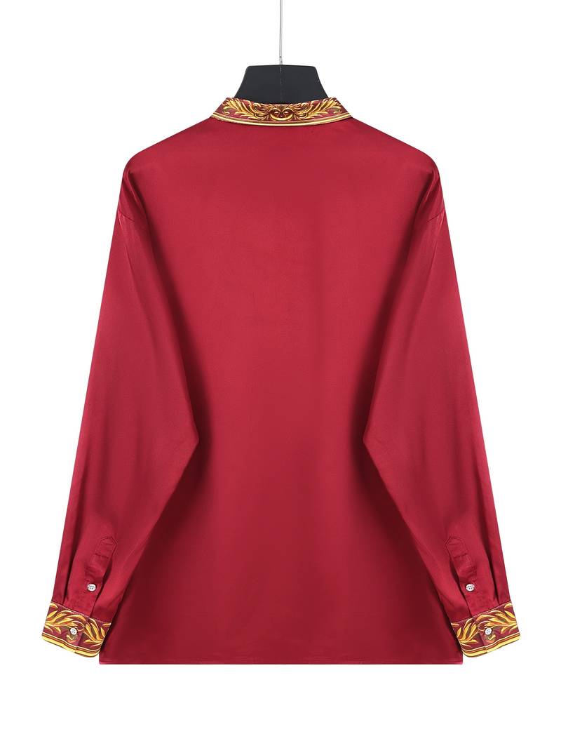 Vygantas - Elegante Camicia a Maniche Lunghe Con Patchwork