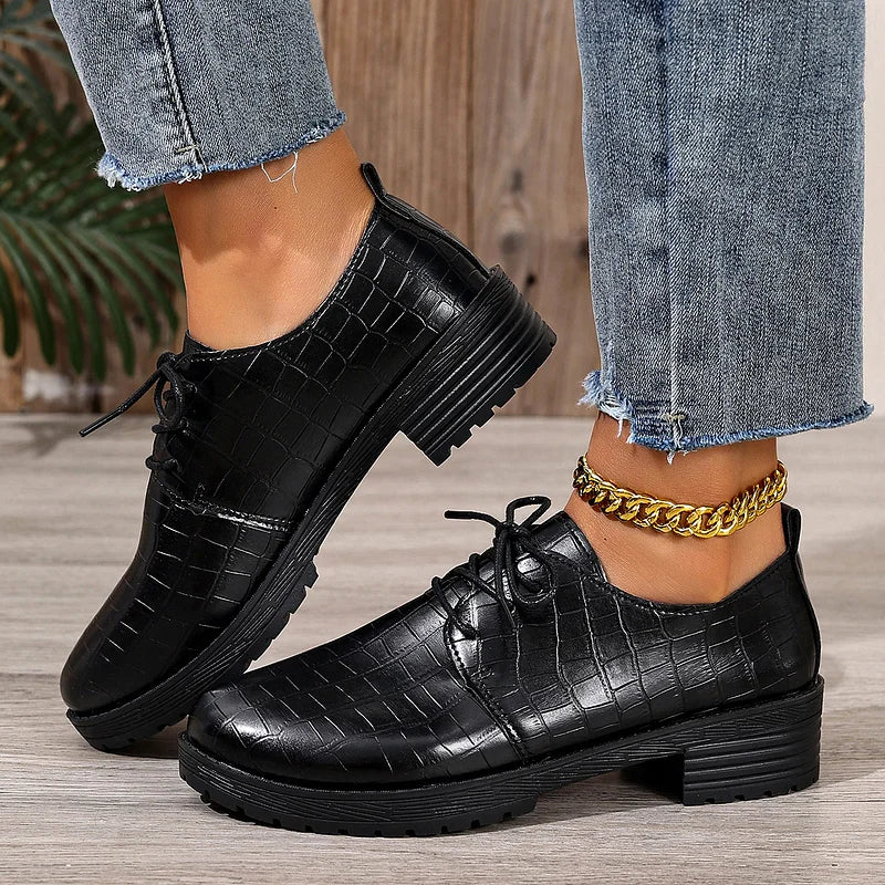 Niyra – Scarpa Derby Stringate Con Suola Spessa