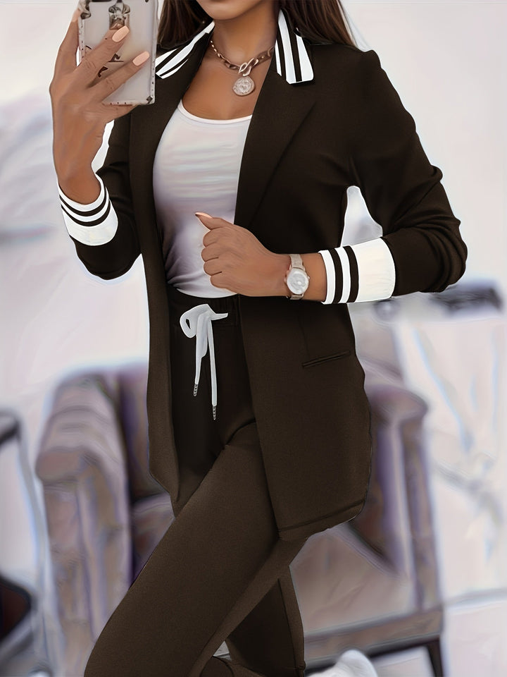 Ingelore - Settato a Due Pezzi Alla Moda a Righe