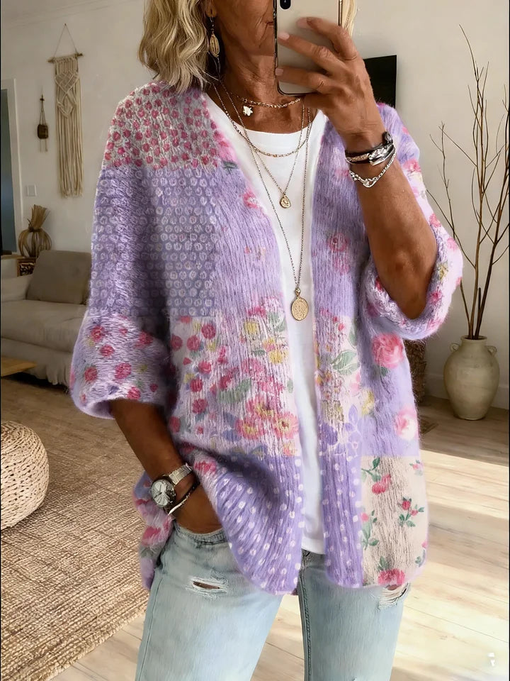 Stevena - Maglione Con Elegante Motivo Floreale