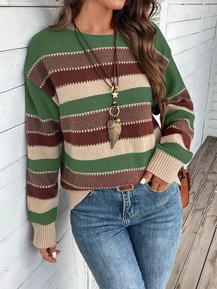 Fadina - Maglione in Maglia a Maniche Lunghe