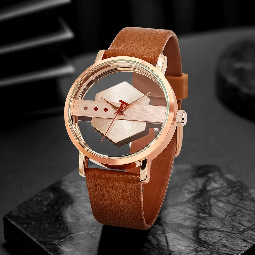 DialVorn - Orologio Con Quadrante Geometrico E Cinturino