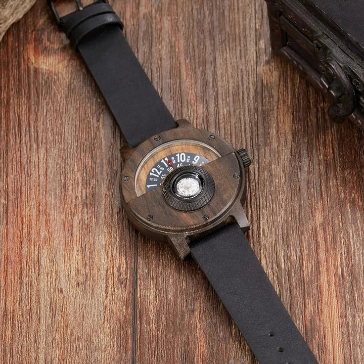 Stellan -  Orologi in Legno con Cinturino in Pelle