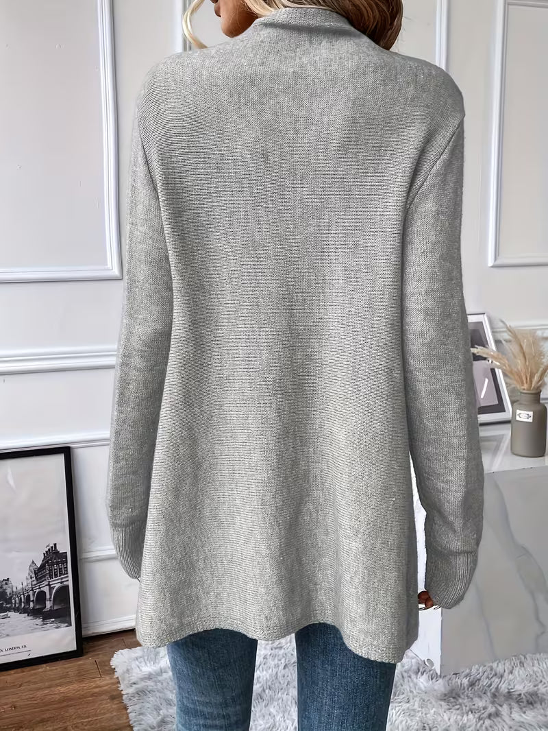 Busra - Cardigan Con Scollo Drappeggiato E Bordi Con Frange