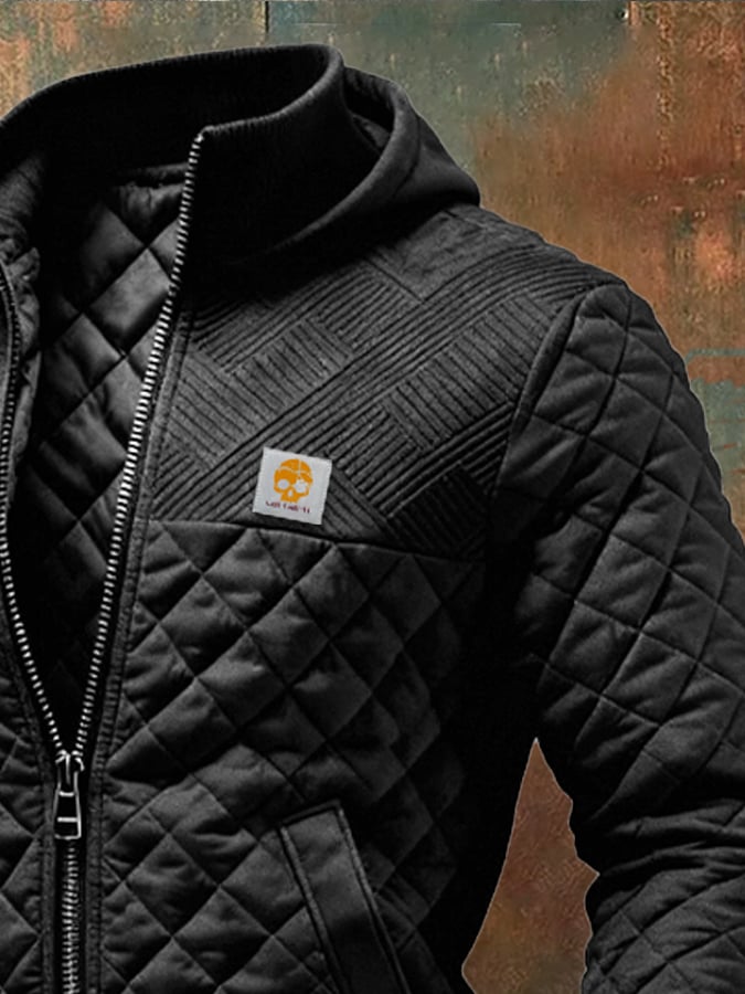 Istvan - Giacca Trapuntata Patchwork Con Tasche Multiple