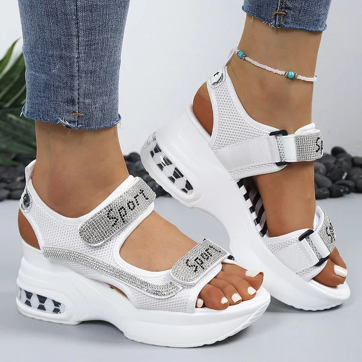 Terezie - Sandali Ortopedici Alla Moda Con Cristalli