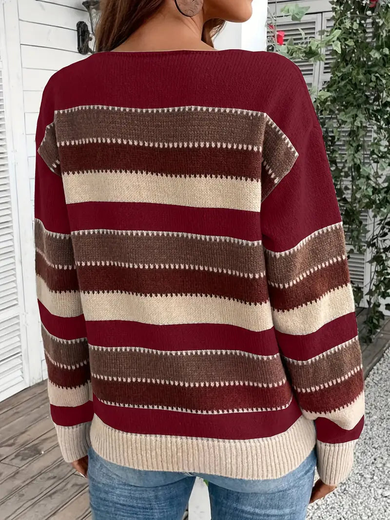 Evdokia - Maglione Casuale A Maniche Lunghe