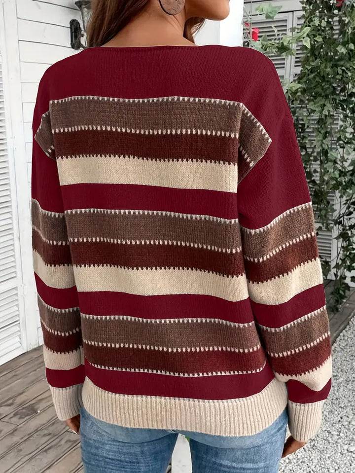 Evdokia - Maglione Casuale A Maniche Lunghe