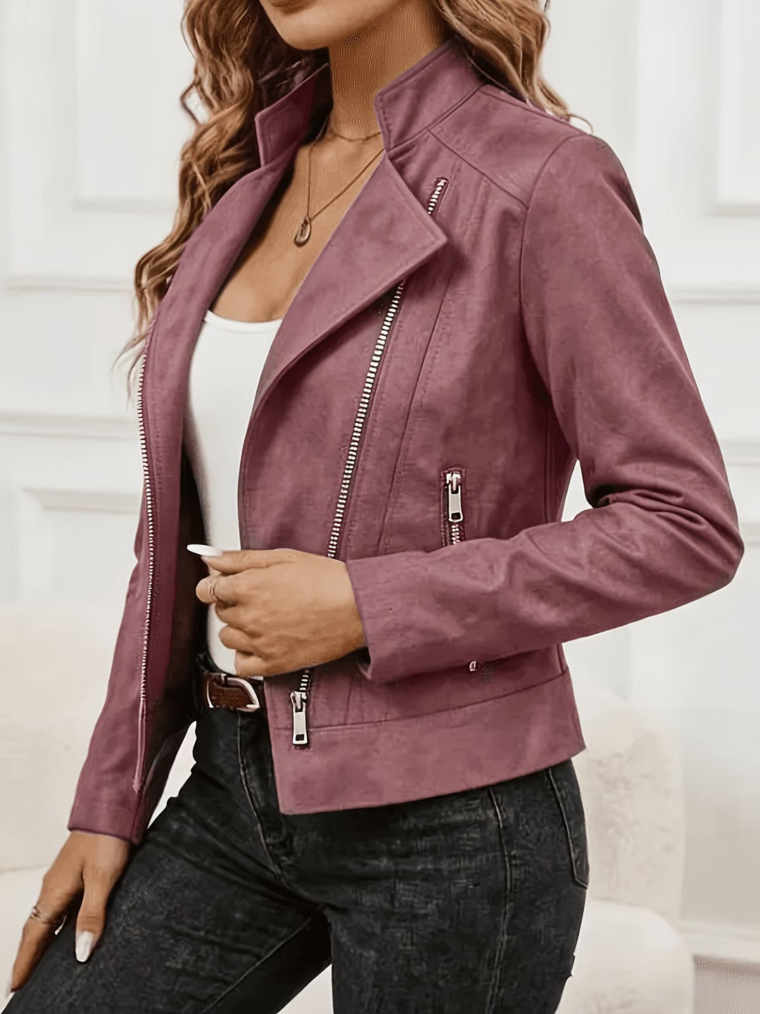 Amina - Long Sleeve Zip-Up Jacket
