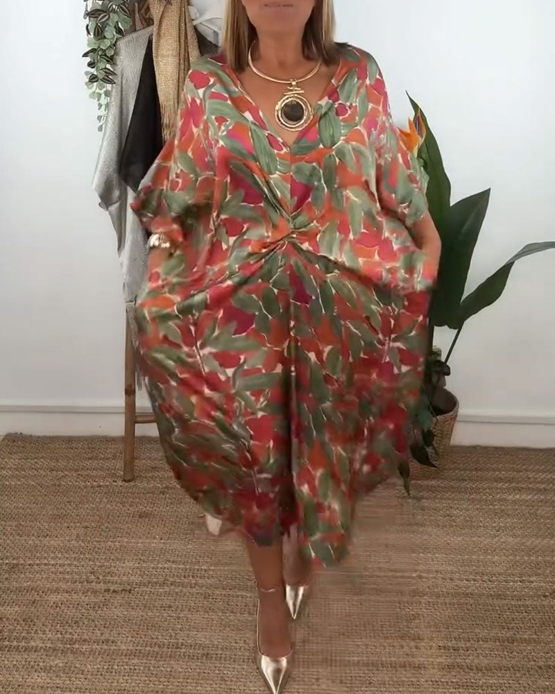 Shilisa - Abito Con Scollo a V e Motivo a Trecce