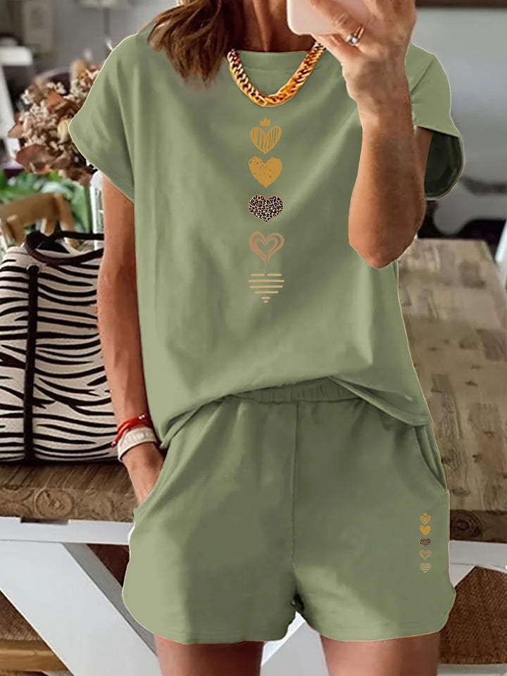 Lyra - Casual Set Di Due Pezzi Con Stampa Grafica