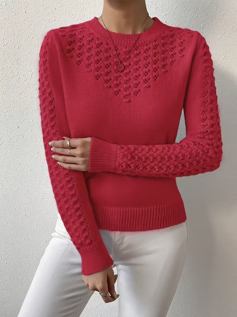 Shannen - Maglione Lavorato a Maglia a Maniche Lunghe