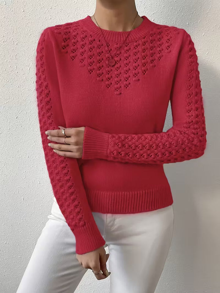 Shannen - Maglione Lavorato a Maglia a Maniche Lunghe