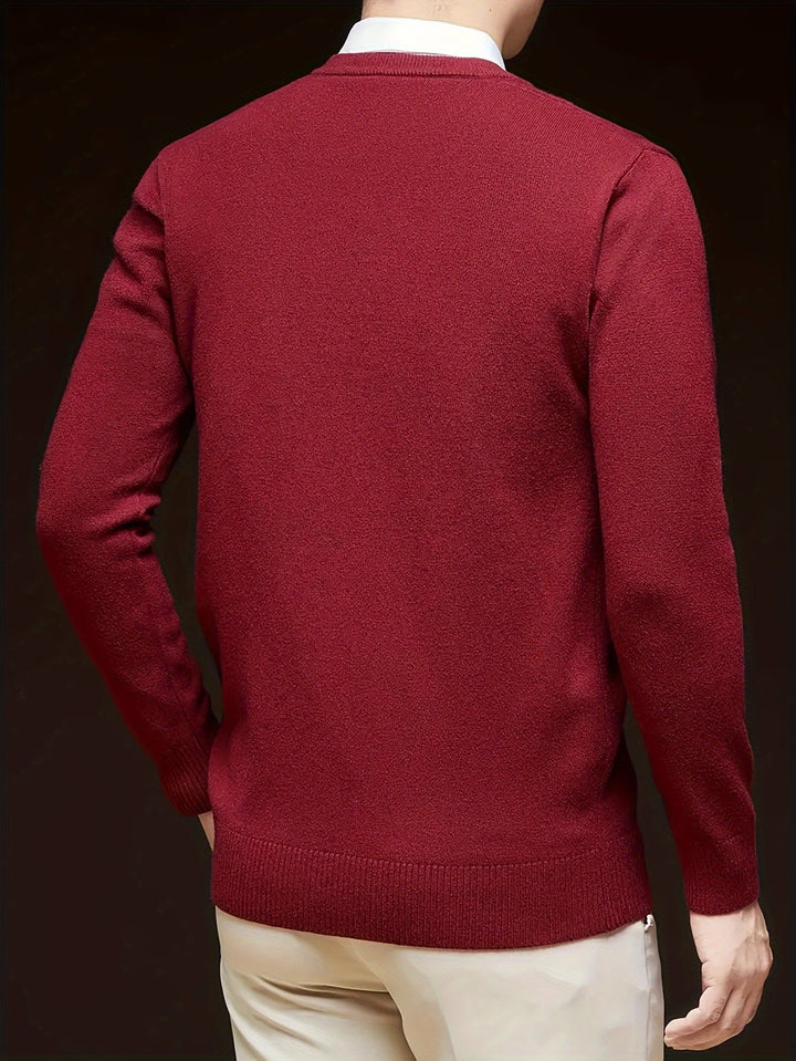 Dionysis - Maglione Lavorato a Maglia Con Scollo a V “Cross Border”