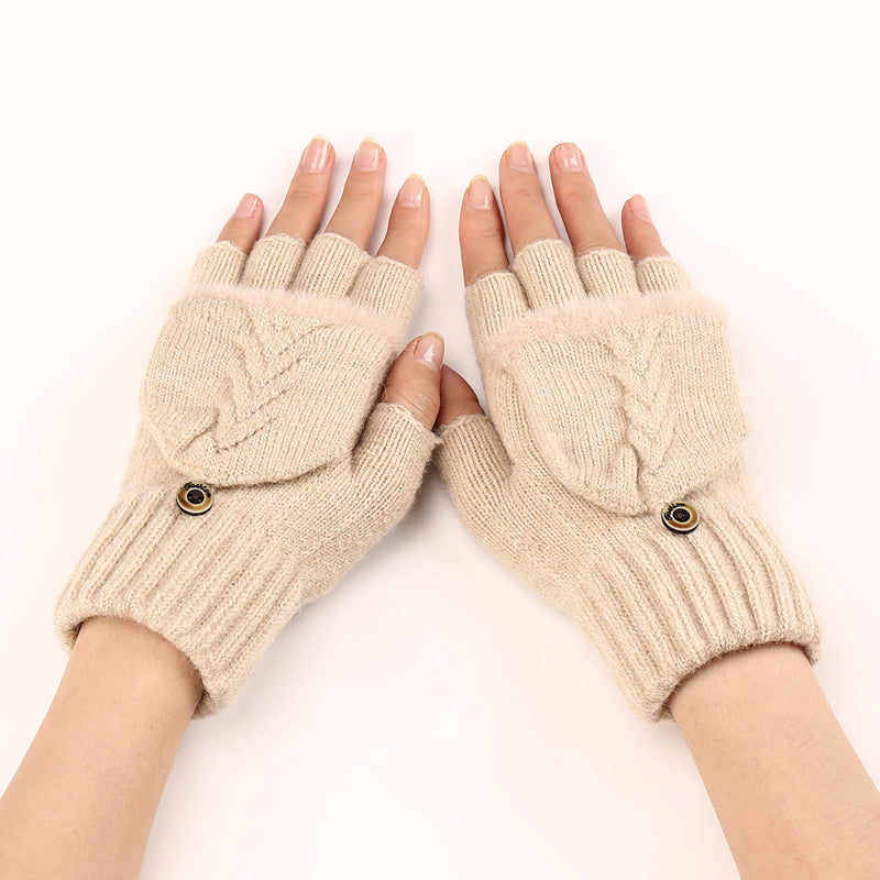 GloveGleam - Guanti Senza Dita Lavorati a Maglia